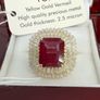 Ruby African Ruby & Moissanite Cluster Ring Image 5