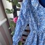 dress Zara blue & white long sleeve frilled detail playsuit medium Image 7