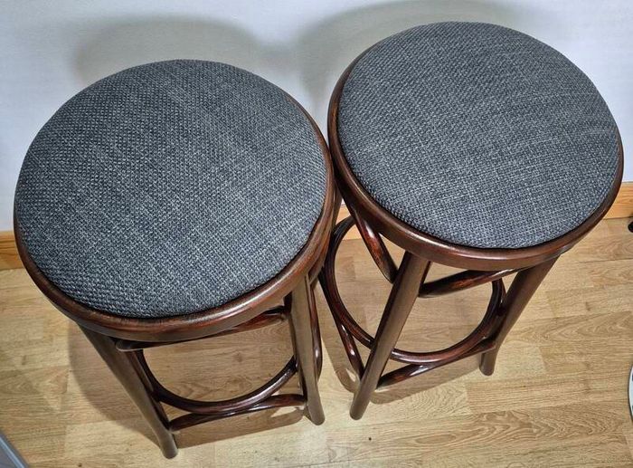 Two bentwood vintage cafe/bar stools