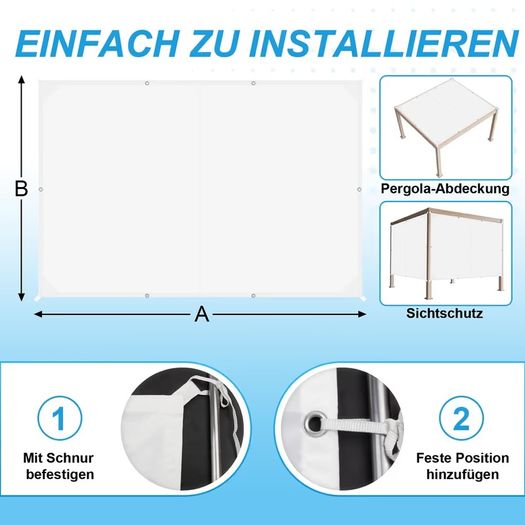 Brand New Waterproof Sun Shade Sail Rectangular 3x4m UV Protection 95% Weatherproof Polyester
