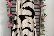 Black and cream patterned long dress summer 10/12