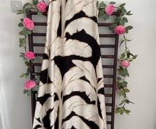 Black and cream patterned long dress summer 10/12