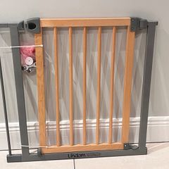 Stair Baby Safety Gate - by Lindam in beech and metal finish
