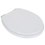 Toilet Seats with Soft Close Lids 2 pcs MDF White Image 3