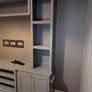 Large custom-built fitted media wall / TV unit in very good used condition. Image 4