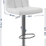 _Set of 2 bar stools with backrest and robust, white, 38 x 44.5, x 115 cm Image 5