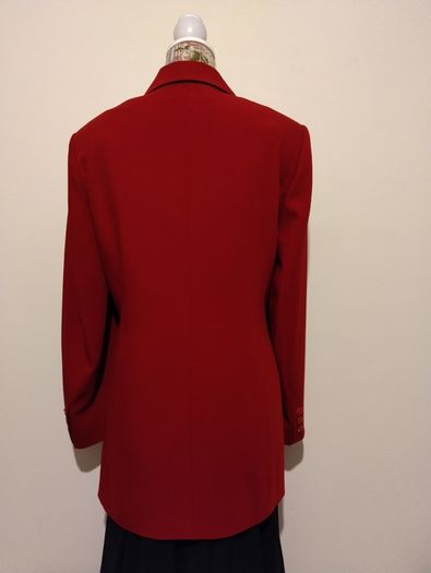 Red Wool Blazer Coat