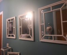 3 window style white mirrors