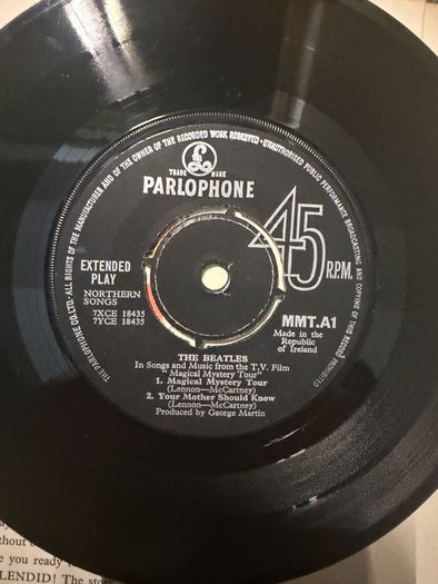 The Beatles vinyl Single EPs Irish pressing