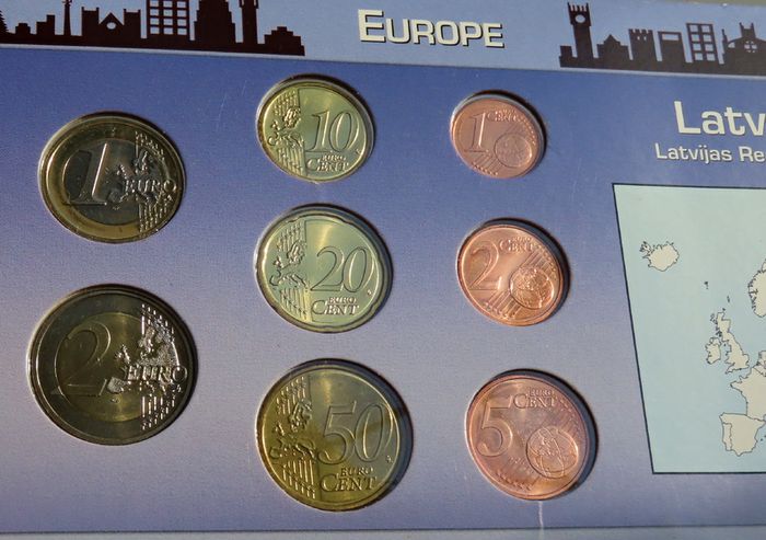 Latvia euro coins set BUNC 2014