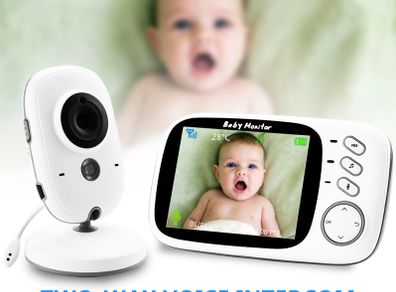 Wireless Video Color Baby Monitor with 3.2Inches LCD 2 Way Audio Talk Night Vision Surveillance Security Camera Babysitter