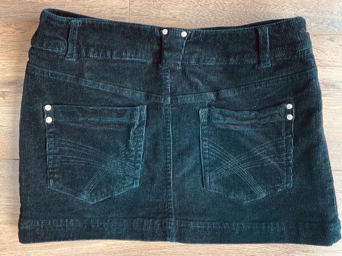 Pimkie Black Corduroy Mini Skirt UK 10