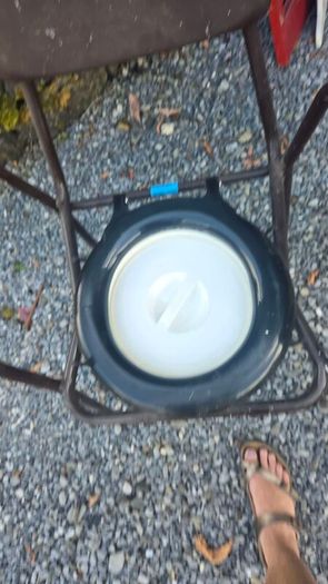Vintage Derby Bedside Commode Chair Removable Toilet  Mobility Aid
