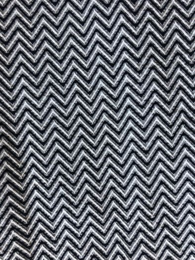 Black, white and grey Chevron curtains