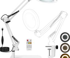 Magnifying Glass 10X Desk Lamp with Light