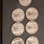 1940s Irish Sixpence SET 1942 Silver 1946 1947 1949 x2 Emergency Issue 7 Coins Image 2