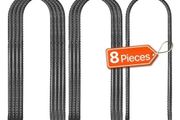 12-Inch 8 Pack Rebar Stakes 304,8x82,04 mm Heavy Duty U Shape Galvanized Ground Anchors