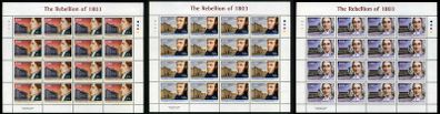 2003 Ireland Centenary of 1803 Rebellion Commemorative Stamp Sheetlet Plate 1A1A1A1A  Mint Never Hinged (MNH)
