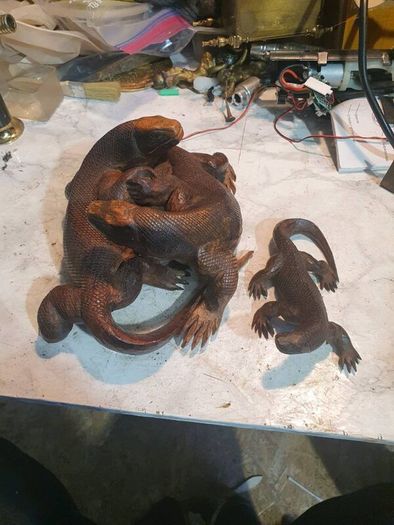 Komodo Battle sculpture