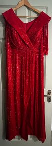 Red maxi dress