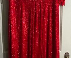 Red maxi dress
