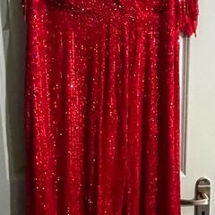 Red maxi dress