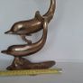 Lovely vintage brass dolphins couple Image 3