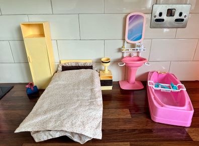 toys - bedroom set up suitable for Barbie or small doll house