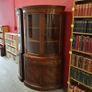 Vintage Mahogany Corner Display Cabinets Matching Pair Image 2