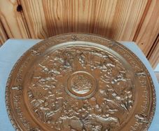 Gilt Bronze 4.4 Kg Charger 19th C Marked Gesetzlich Geschutzt