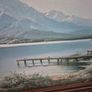 Large Vintage Framed Picture "Connemara Lake" by N. Gero Image 3