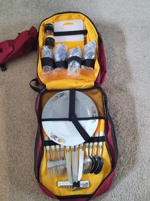 Picnic set in backpack