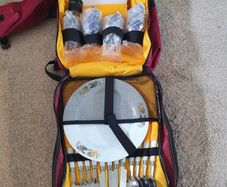 Picnic set in backpack