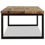 Coffee Table Teak Resin 60x60x40 cm Black and Brown Image 7