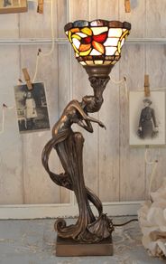 Tiffany-Style Art Nouveau Table Lamp