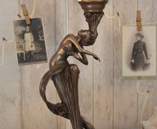 Tiffany-Style Art Nouveau Table Lamp