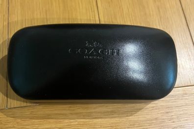 Coach New York Black Hard Clamshell Sunglasses Eyeglasses Case Genuine