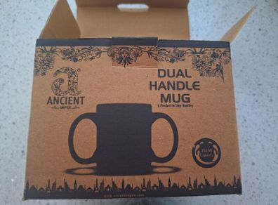 BNIB Dual Handled Ceramic Mug