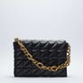 Zara Quilted Shoulder Bag With Chain Image 3