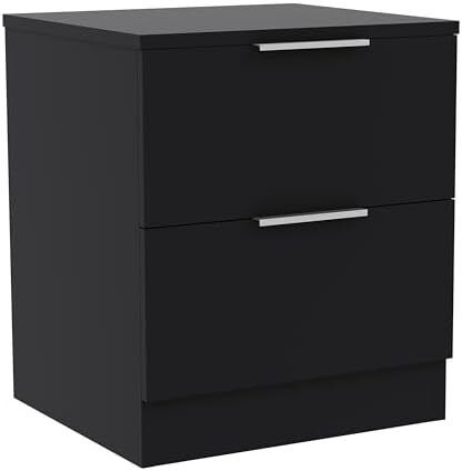 Drawer Bedside Cabinets Set of 2 Black