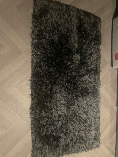 Fluffy grey mat