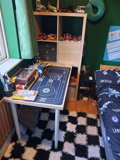 ikea kallax oak with desk