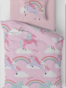 Toddler unicorn duvet set
