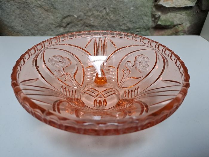 Vintage pink glass bowl