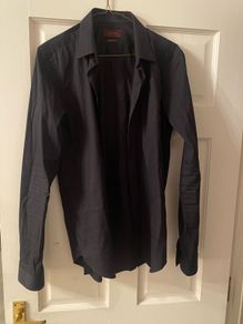 Mens Zara black Casual Shirt M Slim Fit