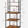 New 6 Shelves Kitchen Storage Rack (Brown) Image 2