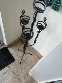 Large wrought iron candle holder