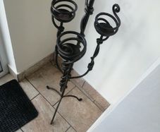 Large wrought iron candle holder