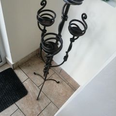Large wrought iron candle holder
