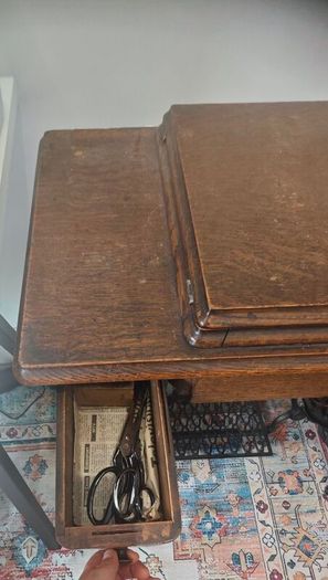 Vintage Singer Cast Iron Sewing Table